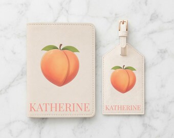 Funda de pasaporte y etiqueta de equipaje personalizadas Cartera de pasaporte personalizada Regalo de boda Regalo de viaje para ella Propuesta de padrinos de boda Accesorios de viaje