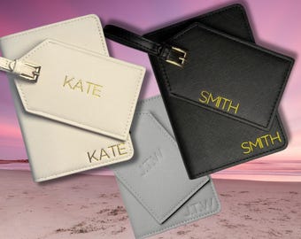 Passport Holder Personalized Minimalist Travel Accessories Custom Passport Cover Wedding Gift Favors Bridesmaid Birthday Personalized Gift