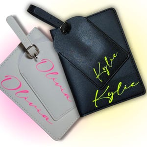 Funda para pasaporte personalizada con etiqueta de equipaje, bonita billetera de cuero para pasaporte personalizada, funda para pasaporte con etiqueta de equipaje, accesorio de viaje
