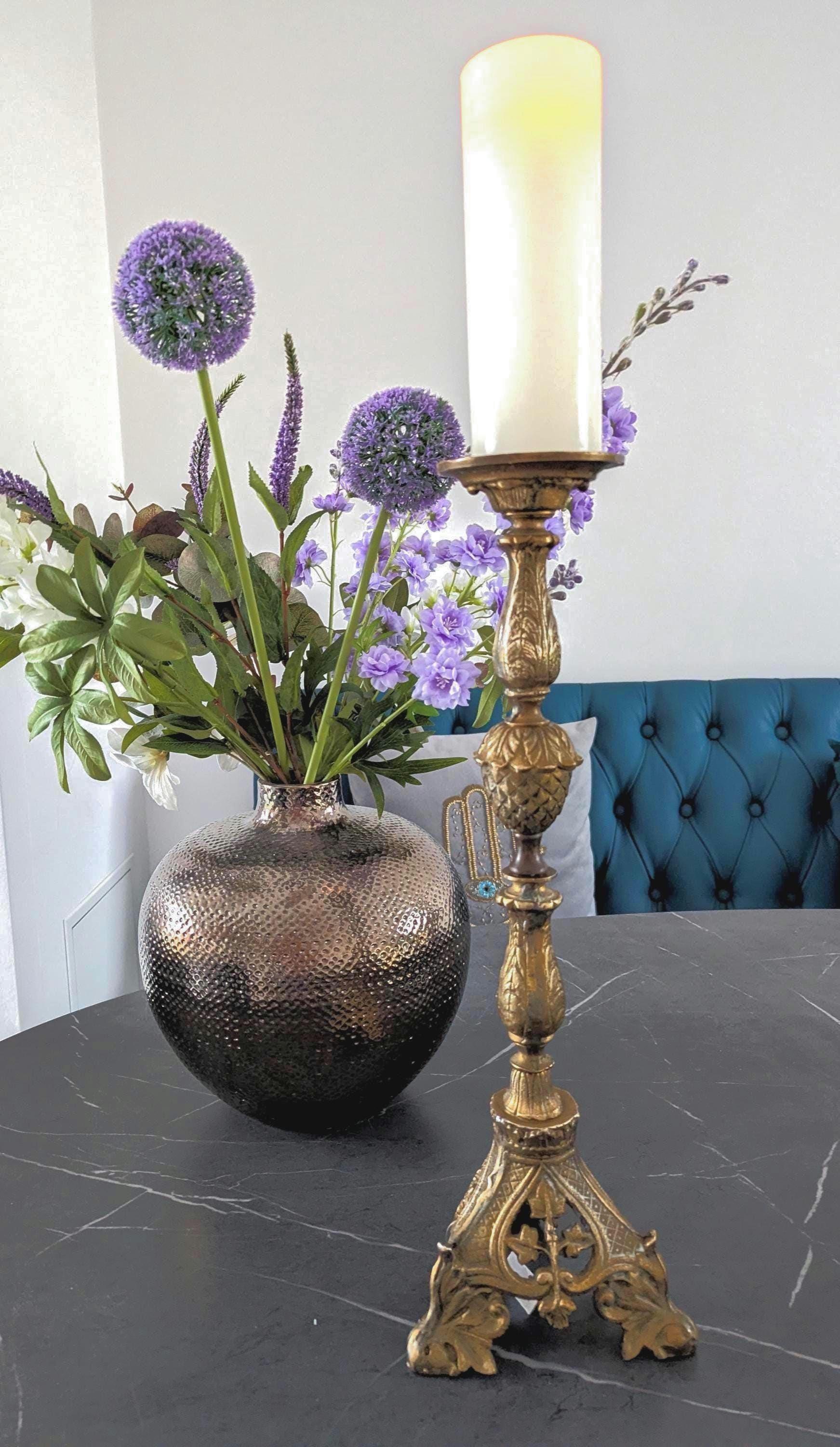 Vintage ornate wooden candlesticks - Etsy 日本