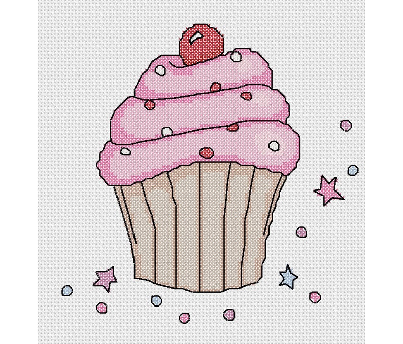 pink-cupcake-cross-stitch-pattern-instant-download-etsy