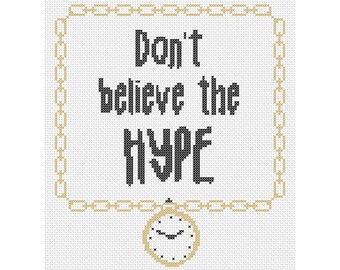 Hype Counted Cross Stitch Pattern Instant Download