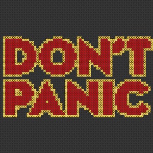 Don&#39;t Panic Counted Cross Stitch Pattern Instant Download