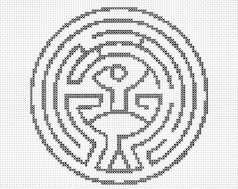 The Maze Counted Cross Stitch Pattern Instant Download