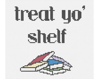 Treat Yo Shelf Counted Cross Stitch Pattern Instant Download