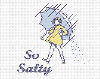 So Salty Counted Cross Stitch Pattern Instant Download