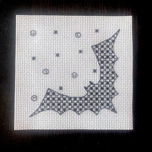 Bat Blackwork Embroidery Pattern Instant Download Chart Only