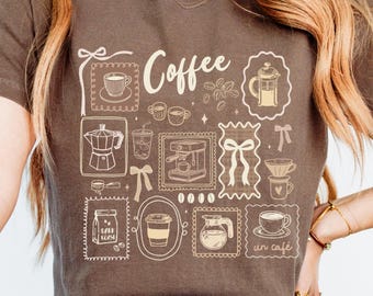 Coffee Lover T-Shirt | Comfort Colors Shirt | Coquette Coffee Tee | Coffee Lover Gift