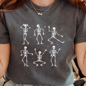 Dancing Skeletons Shirt | Comfort Colors Shirt | Skeleton Shirt | Halloween Shirt | Cute Skeleton Tee | Halloween Skeleton Shirt | TShirt