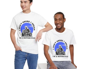 No ronco, sueño que soy una motocicleta Camiseta unisex de algodón grueso