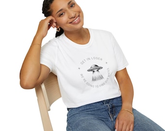 Camiseta con divertido estampado de ovnis: ¡Sube, perdedor!, camiseta para entusiastas de los extraterrestres