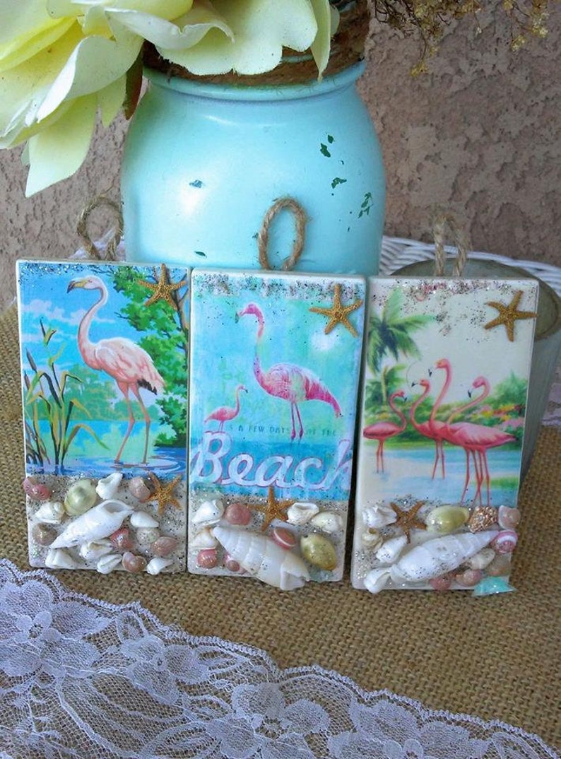 Darling trio beachy hanging plaque sets. image 3