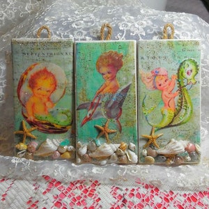 Darling trio beachy hanging plaque sets. image 6