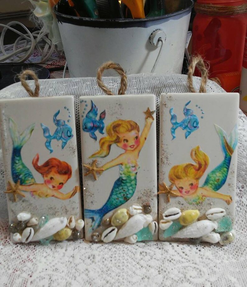 Darling trio beachy hanging plaque sets. image 1