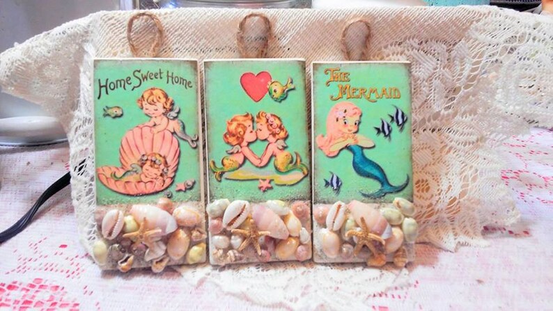 Darling trio beachy hanging plaque sets. image 5