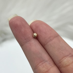 14K Solid Gold 4mm Replacement Ball Screw-On Threaded Piercing Jewelry
