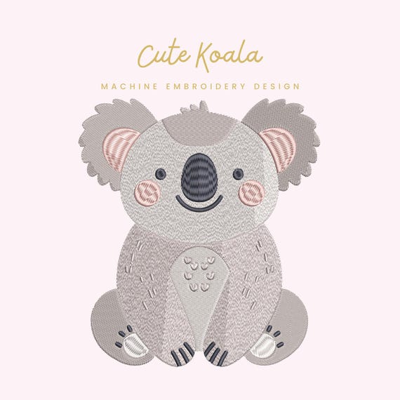 Cute Koala Embroidery File |  Digital Download for Machine Embroidery | 6 Sizes | Soft Modern Folk • Bird Embroidery