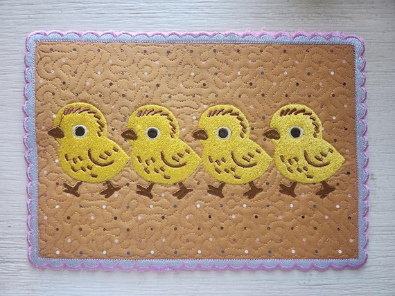 Chick Parade Embroidery File | Digital Download for Machine Embroidery | 5 Sizes | Farm Animal • Baby Bird