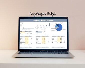 Couples Budget Excel Spreadsheet Planner Monthly Financial Tracker