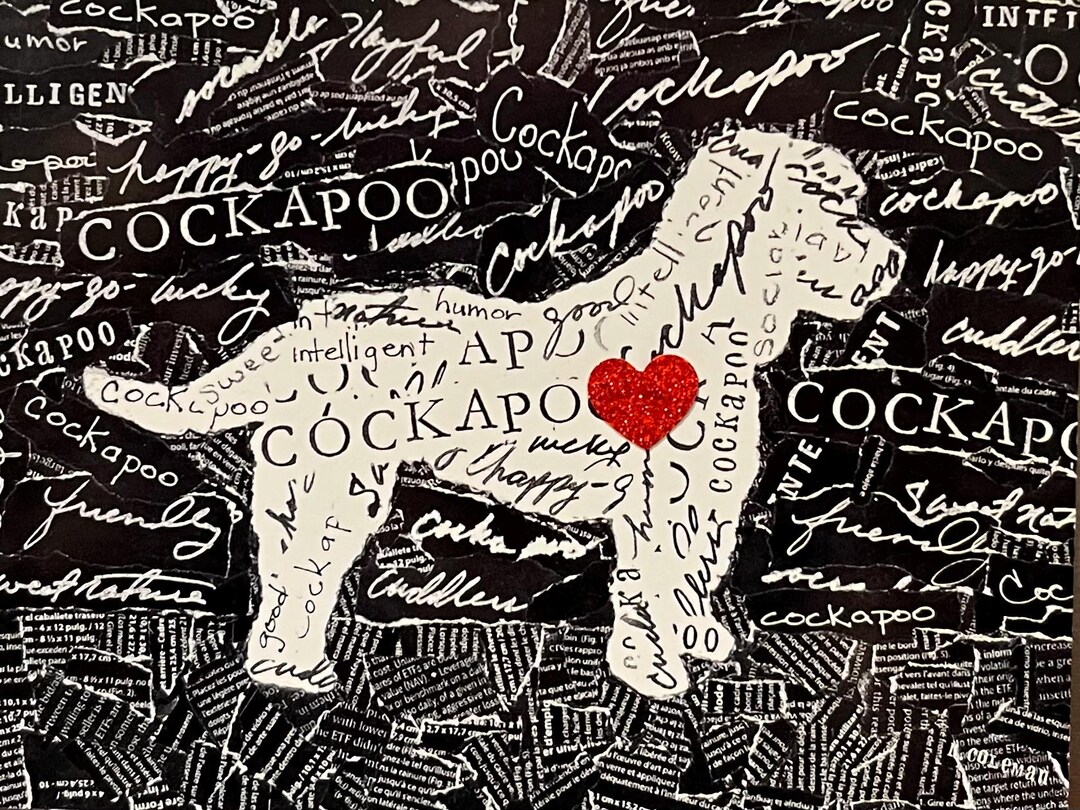 Cockapoo Magnet Cockapoo Silhouette Vinyl Refrigerator Magnet - Etsy