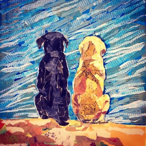 Labradors at the Beach