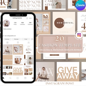 20+ PROVEN fashion-e-commerce Instagram-postcanva-templates | Templates for instagram stories fashion | canva template facebook ads (beige)
