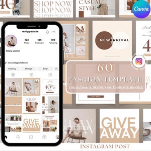 60+ PROVEN fashion-e-commerce Instagram-postcanva-templates | Templates for instagram stories fashion | canva template facebook ads (beige)