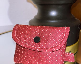 Handmade mini keychain wallet, snap pouch wallet ,cosmetic pouch, lipstick pouch, mini pouch, card pouch