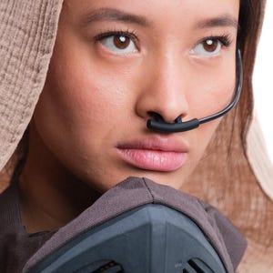 Black Nose Cannula Piece Tube Sand Noodle Mask Cosplay Costume Still Suit Spice Wasteland Festival Outfit Paul Apocalyptic Movie Prop