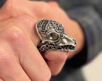 Zombie Apocalypse Days Gone Ring Skull Gothic Morior invictus mongrels wolf jewelry Deacon's Gear Deacon Cosplay Farewell Oregon Gift Cap