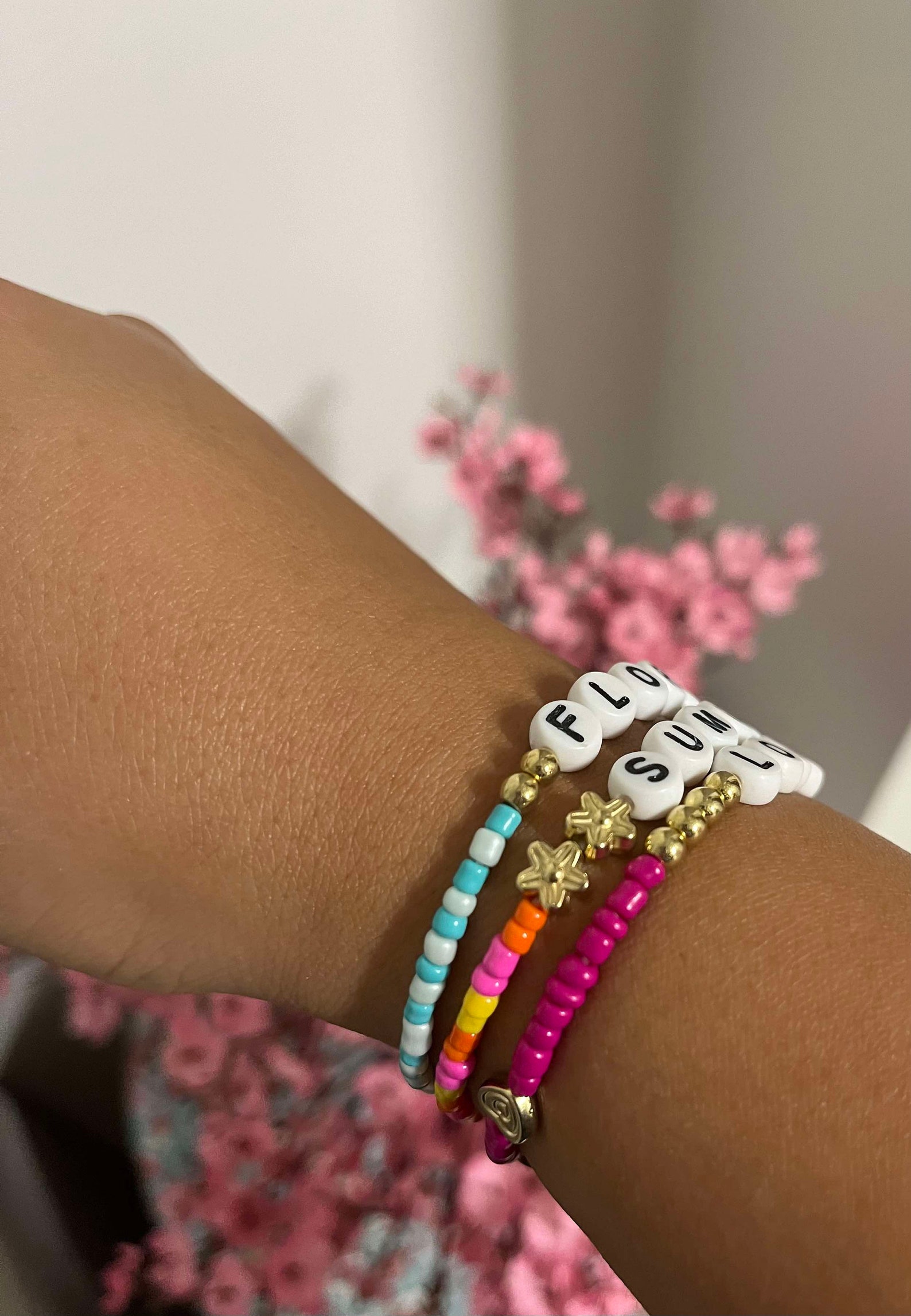 Beaded Letter Bracelets - Etsy