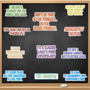 Teacher Quote Stickers, Funny Teacher Stickers, Teacher Humor, Teacher Stickers, Teacher Gift