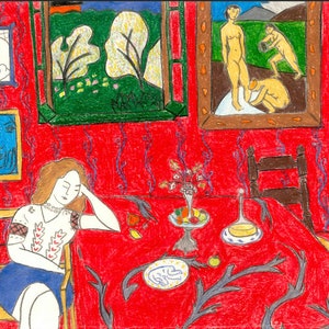 Matisse Print Wall Art Matisse Style Illustration for Printing Decor
