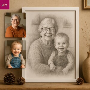 Add Loved One to Photo, Loss of Father-Mother, Family Portrait From Photos, Combine Photos, Memorial Gift for Dad , gift for mom
