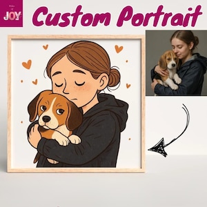 Custom Illustration, Portrait Drawing, Girlfriend Gift, Couple Portrait, Custom Wall Art, Family Portrait, Cartoon style , Custom Art