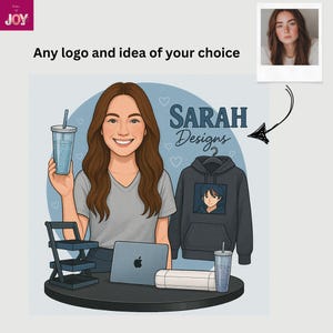 Cartoon Logo, Portrait Logo, Cartoon Business Logo, Tumbler maker logo, Logo Portrait, Cartoon Avatar, Caricature Portrait , Business Logo