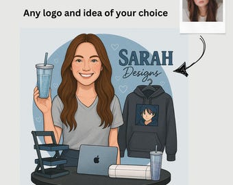 Cartoon Logo, Portrait Logo, Cartoon Business Logo, Tumbler maker logo, Logo Portrait, Cartoon Avatar, Caricature Portrait , Business Logo