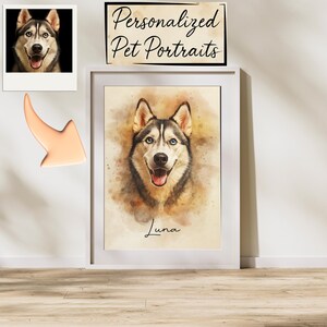 Retratos digitais personalizados de animais de estimação, arte impressa de cartas de tarô com retratos de animais de estimação, pôster místico para amantes de gatos, presente para mães de cachorros, entrega rápida