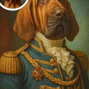 Royal Pet Portrait Pet Memorial Gift For Dog Lover Pet Art Christmas Gift Custom Renaissance Dog Painting  Funny Canvas Royal Cat Painting