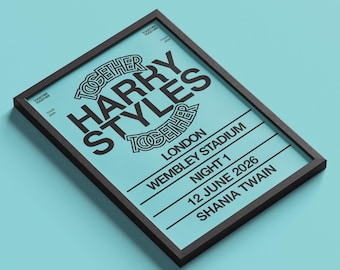 Harry Styles Together Together London Wembley Replica Posters Night 1-12 A3/A4