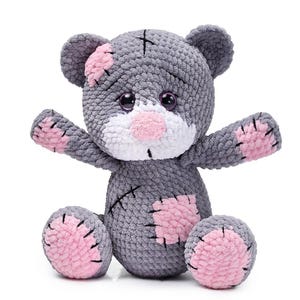 Crochet PATTERN Teddy Bear Plush Crochet Pattern | lovey pattern for kids | no sew | Bear gift | Amigurumi tutorial PDF in English