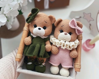2 in 1 Bear Olive Crochet Pattern PDF | Amigurumi Plush Toy | Cute DIY Animal Gift | English Crochet Tutorial