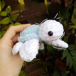fluffy turtle amigurumi CROCHET PATTERN digital PDF file download