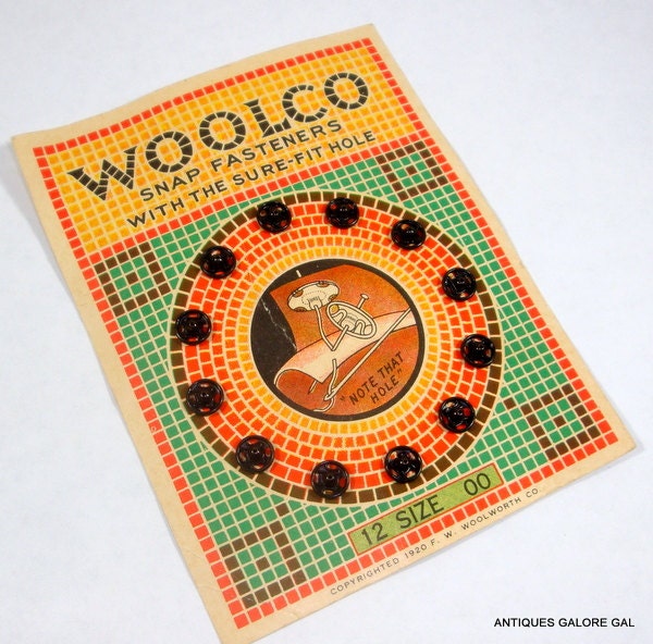 Woolco Snap Fasteners Woolworths Size 00 Rust Proof Sewing Etsy