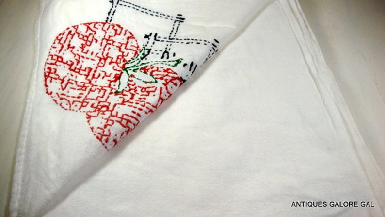 Vintage Cross Stitch Embroidered Tablecloth Card Tablecloth Kitchen Decor Table Topper