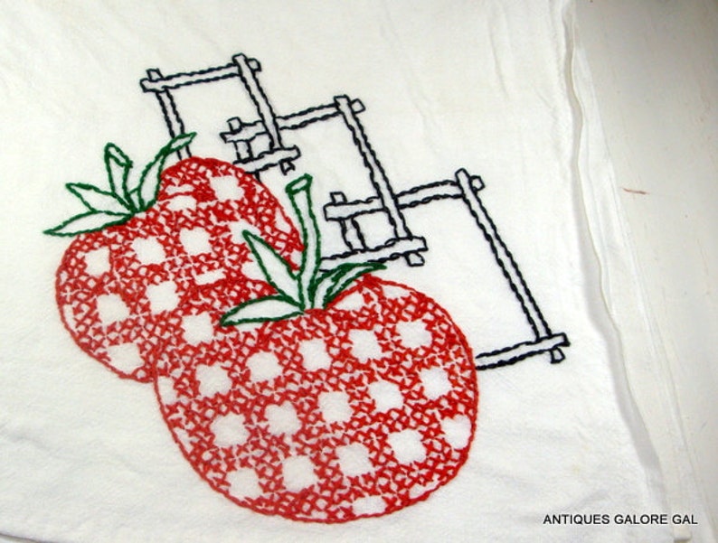 Vintage Cross Stitch Embroidered Tablecloth Card Tablecloth Kitchen Decor Table Topper