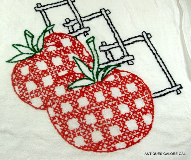 Vintage Cross Stitch Embroidered Tablecloth Card Tablecloth Kitchen Decor Table Topper