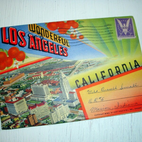 Post Card Album Los Angeles California 1945  (126-11)