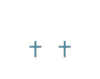 Minimalist Cross Stud Earrings 925 Sterling Silver Lightweight Hypoallergenic Dainty Christian Earrings for Women Daily Wear Gift for Her