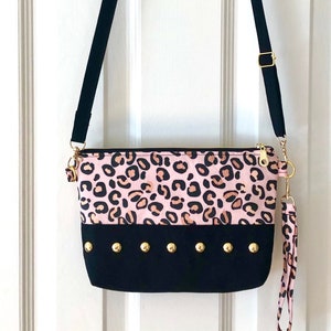 Crossbody purse, wristlet,clutch bag,essential pouch,custom fabric animal print,evening bag,purse, gift for her,pinup handbag,rockabilly